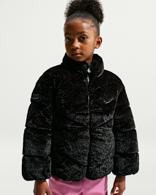 Nike Younger Kids' Quilted Faux-Fur Jacket. Nike DK